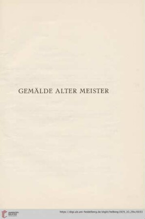 Gemälde alter Meister (Nr. 149-197)