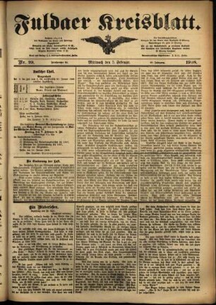 Ausgabe vom Mittwoch, den 05. Februar 1908.