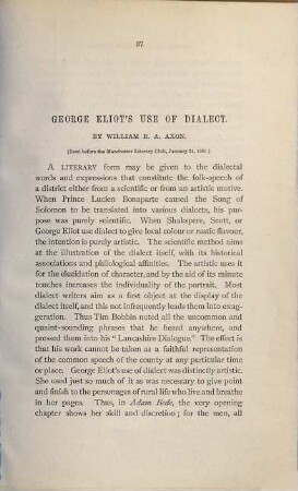 George Eliot's use of dialect ...