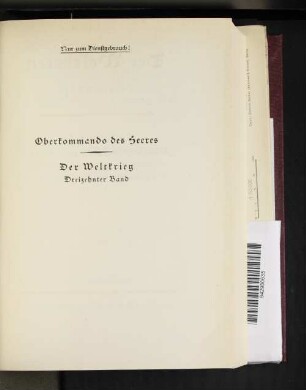 Bd. 13: Die Kriegführung im Sommer und Herbst 1917 : die Ereignisse außerhalb der Westfront bis November 1918