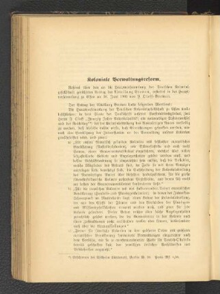 Koloniale Verwaltungsreform.