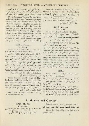 5. Münzen und Gewichte (No. 6023-6030)
