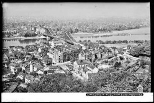 Dresden, Loschwitz und Blasewitz mit Blick auf die Loschwitzer Brücke