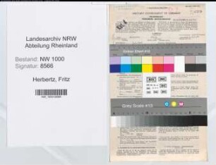 Entnazifizierung Fritz Herbertz, geb. 02.05.1903 (Bankangest.)