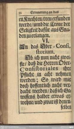 An das Ober-Consistorium