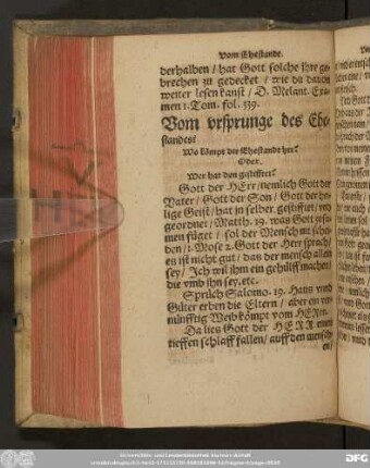 Vom ursprunge des Ehestandes?