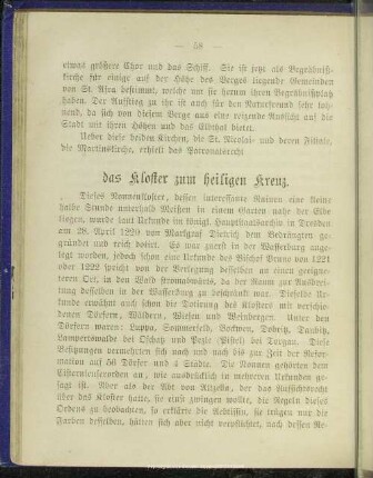 Das Kloster zum heiligen Kreuz