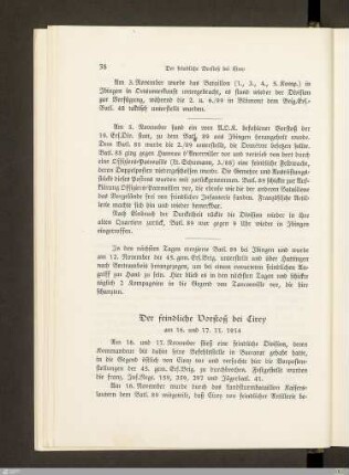 Der feindliche Vorstoß bei Cirey