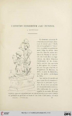 2. Pér. 38.1888: L' exposition rétrospective d'art industriel à Bruxelles