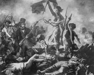 Die Freiheit führt das Volk, 28. Juli 1830 & Barrikadenszene
