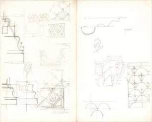 Schmidt, Friedrich von; Skizzen und Reisezeichnungen - Architektur (Details)