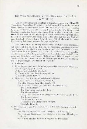 Die Wissenschaftlichen Veröffentlichungen der DOG (WVDOG)