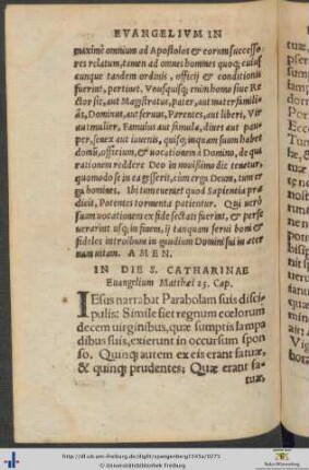 Dies Sanctae Catharinae