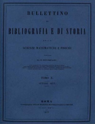 Tomo X. Ottobre 1877.