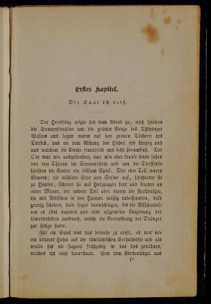 1. Kapitel: Die Saat ist reif