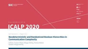 Nondeterministic and Randomized Boolean Hierarchies in Communication Complexity: Q/A Session C - Paper C2.C