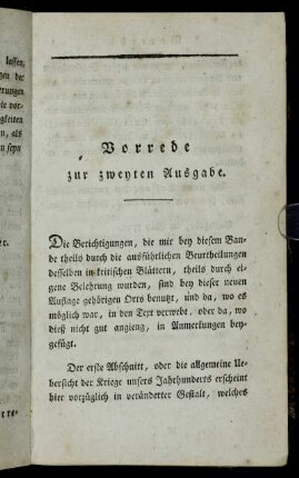 Vorrede zur zweyten Ausgabe