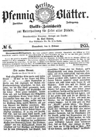 No. 6, Sonnabend, den 3. Februar