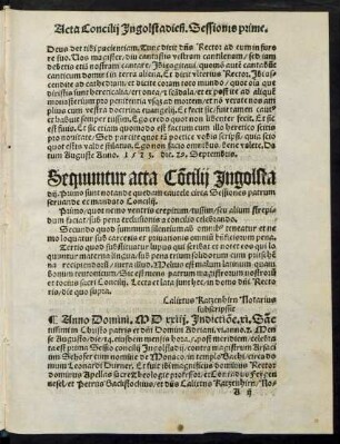 Sequuntur acta Concilii Ingolstadii.