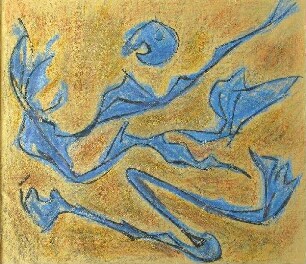 Tanzende Figur auf Gold II