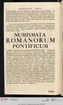 Numismata Romanorum Pontificum