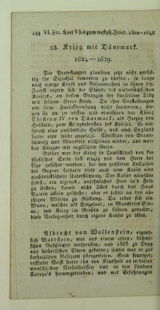 28. Krieg mit Dänemark. 1624 - 1629