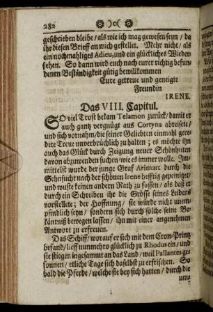 Das VIII. Capitul.