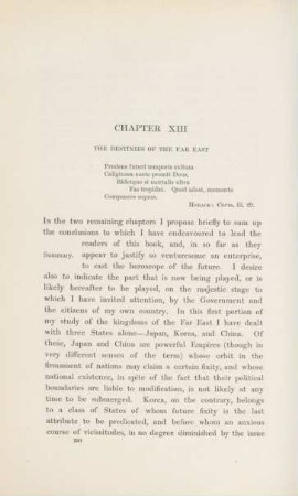 Chapter XIII. The destinies of the Far East