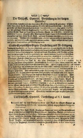 Ab-gedrungene in Geschicht und Recht Grund-veste Gegen-Vorstellung und Abfertigung der also anmaßlich betittelten Höchst-gemüßigten Vorstellung deß Unfug deren so wohl bey ihrer Kayserl. Majest. als denen Augspurgischen Confessions-Verwandten Hoch-ansehnlichen Gesandtschafften zu Regenspurg ...