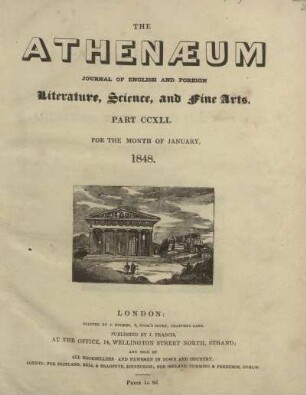 THE ATHENAEUM PART CCXLI. - PART CCXLV.