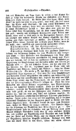 Schönschreiben, (s. Art. Kalligraphie)