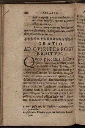 Oratio Ad Quirites Post Reditum