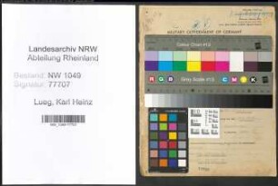 Entnazifizierung Karl Heinz Lueg , geb. 14.07.1913 (Arzt)