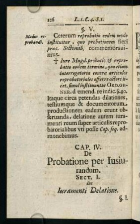 126-156, Cap. IV. De Probatione per Iusiurandum.