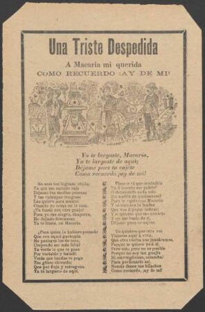 Una triste despedida : a Marcaria mi querida como recuerdo ¡¡Ay de mi!!