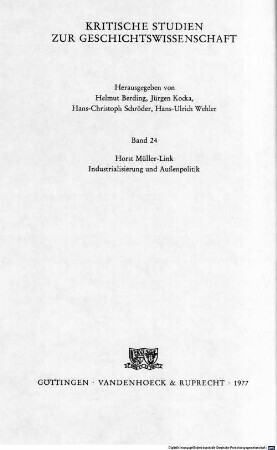 Industrialisierung und Außenpolitik : Preußen-Deutschland und das Zarenreich von 1860 bis 1890