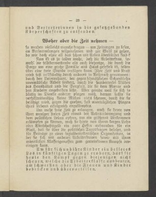 Woher aber die Zeit nehmen?