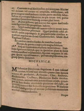 Mechanicae.