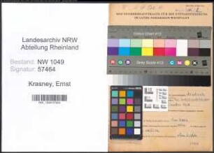 Entnazifizierung Ernst Krasney , geb. 16.04.1897 (Verwaltungsbeamter)