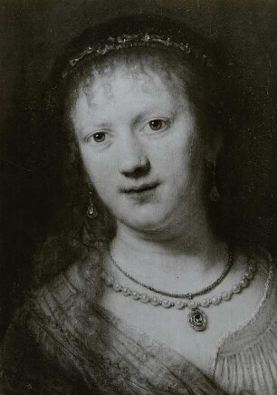 Saskia mit der roten Blume