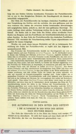 Die Altarweihe in den Riten des Ostens
