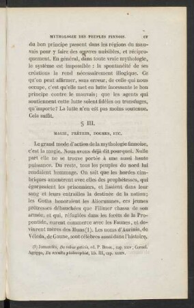 § III. Magie, Prêtres, Dogmes, Etc.