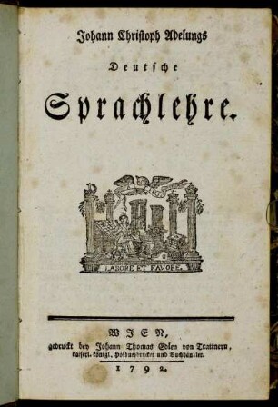 Johann Christoph Adelungs Deutsche Sprachlehre
