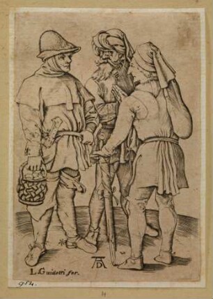 Drei Bauern im Gespräch