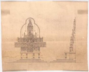 Paulus-Kirche und Pfarrhaus, Friedenshütte: Vorder- und Seitenansicht des Hauptaltars