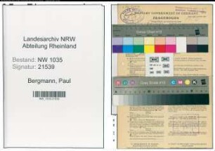 Entnazifizierung Paul Bergmann , geb. 10.11.1894 (Kaufmann)
