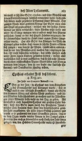 Ezechias erhaltet Frist deß Lebens. 4. Reg. 20.