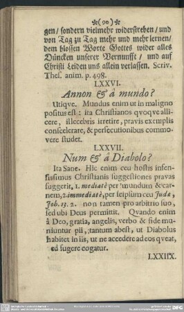 LXXVII. Num & a Diabolo?