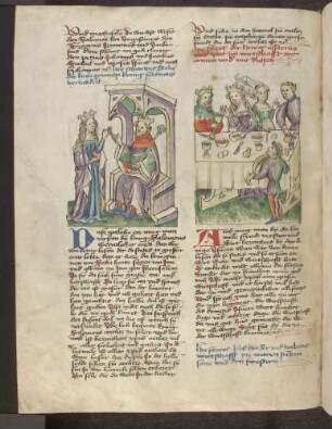 Die Königin von Saba vor Salomo; Das Gastmahl des Königs Ahasver (Kapitel 42)