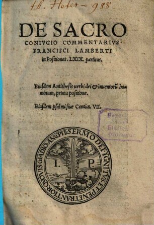 De sacro coniugio commentarius